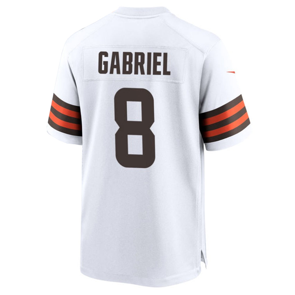 harde C.Browns #8 Dillon Gabriel Player White Home Game Stitched Jerseys