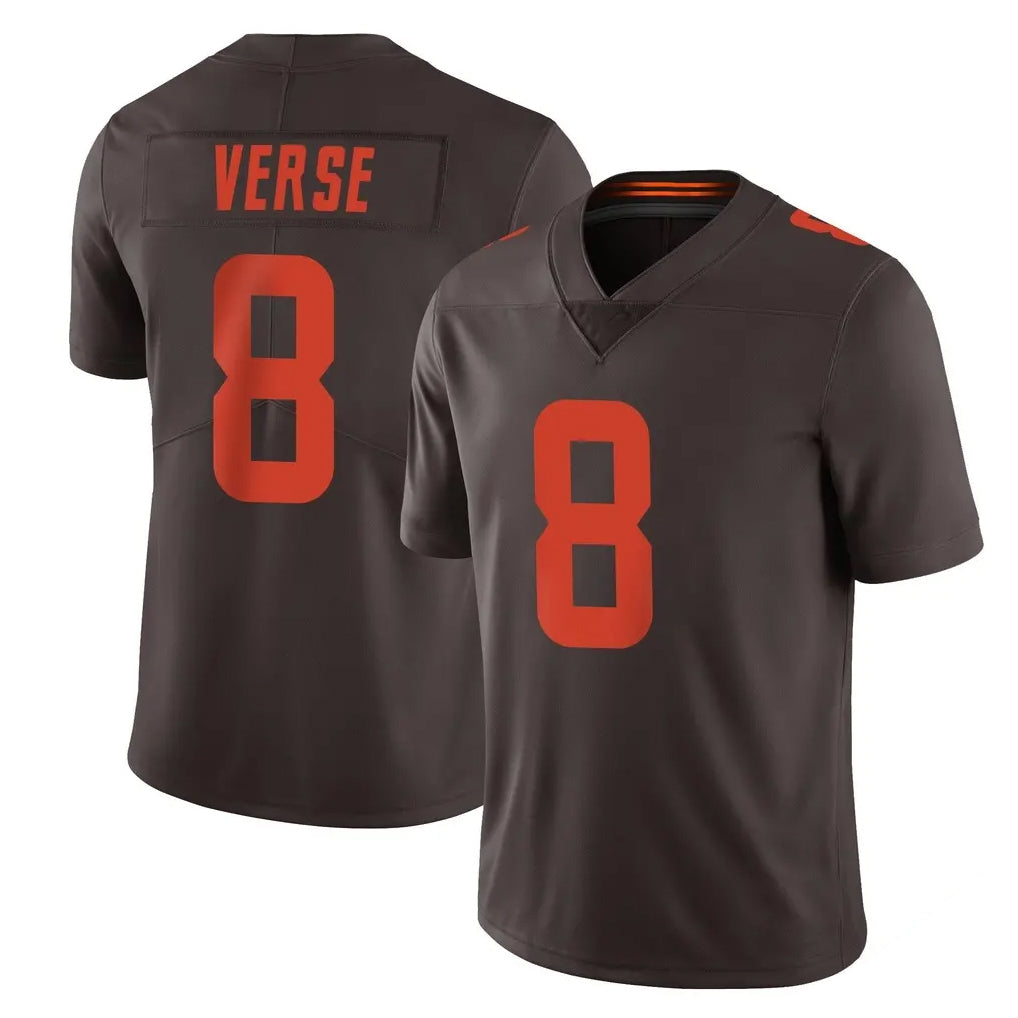 harde C.Browns #8 Jared Verse Player Browns Color Rush Limited Home Game Stitched Jerseys