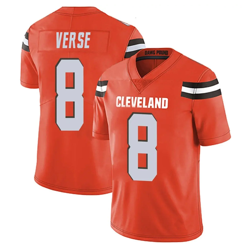 harde C.Browns #8 Jared Verse Player Orange Alternate Vapor Untouchable Limited Home Game Stitched Jerseys
