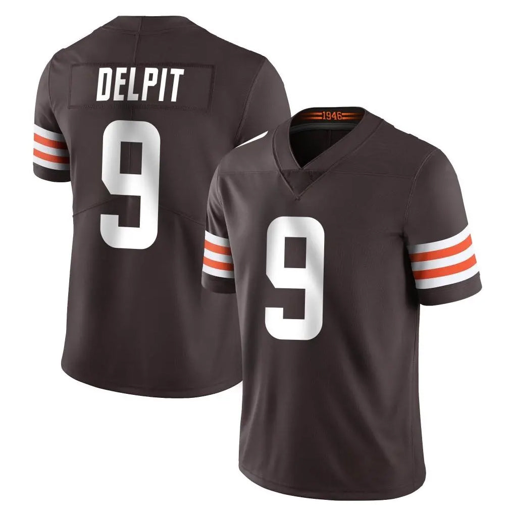 harde C.Browns #9 Grant Delpit Player Brown Color Vapor Untouchable Limited Home Game Stitched Jerseys