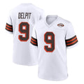 harde C.Browns #9 Grant Delpit Player White Alternate Home Game Stitched Jerseys