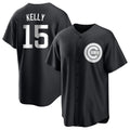 harde C.Cubs #15 Carson Kelly Player Black Game Stitched Jerseys