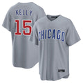harde C.Cubs #15 Carson Kelly Player Gray Home Game Stitched Jerseys