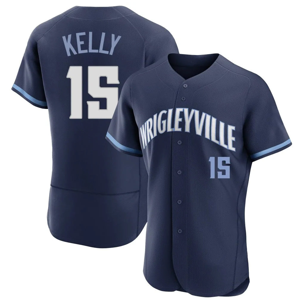 harde C.Cubs #15 Carson Kelly Player Navy City Connect Limited Elite Home Stitched Jerseys