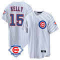 harde C.Cubs #15 Carson Kelly Player White 150th Anniversary Home Game Stitched Jerseys