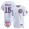 harde C.Cubs #15 Carson Kelly Player White 150th Anniversary Limited Home Game Stitched Jerseys