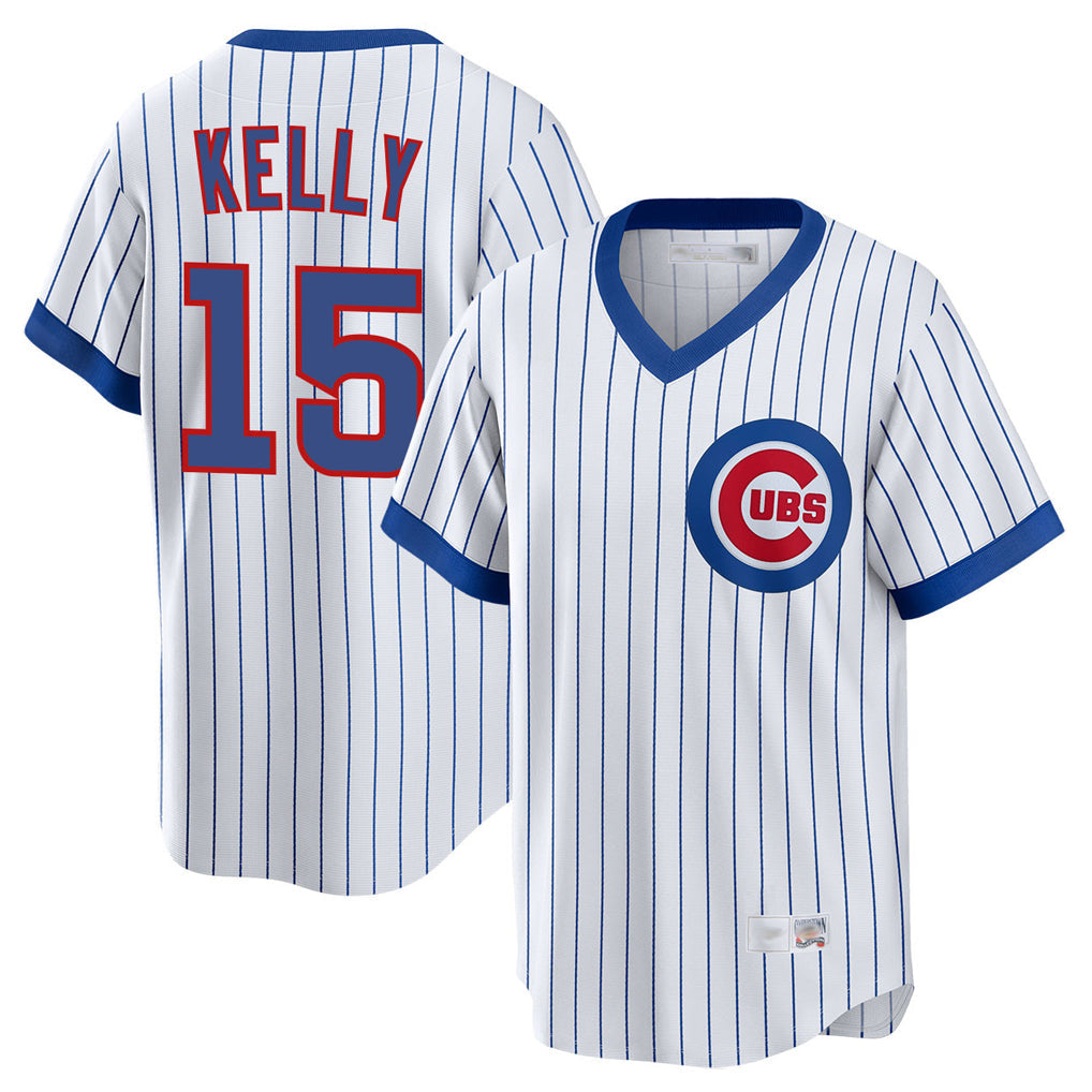 harde C.Cubs #15 Carson Kelly Player White T-shirt Cooperstown Collection Limited Stitched Jerseys