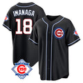 harde C.Cubs #18 Shota Imanaga Player Black Fashion Out 150th Anniversary Game Stitched Jerseys