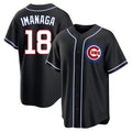 harde C.Cubs #18 Shota Imanaga Player Black Fashion Out Game Stitched Jerseys