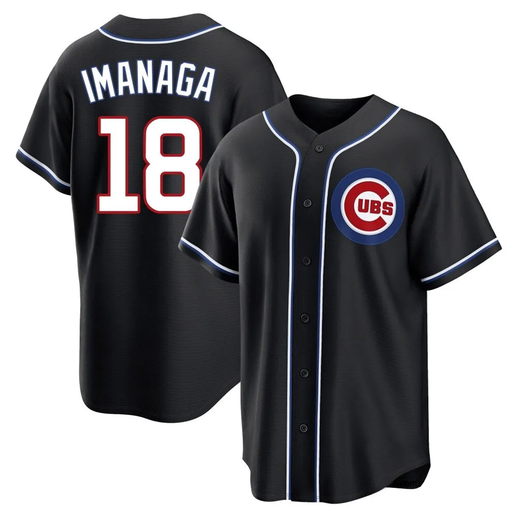 harde C.Cubs #18 Shota Imanaga Player Black Fashion Out Game Stitched Jerseys