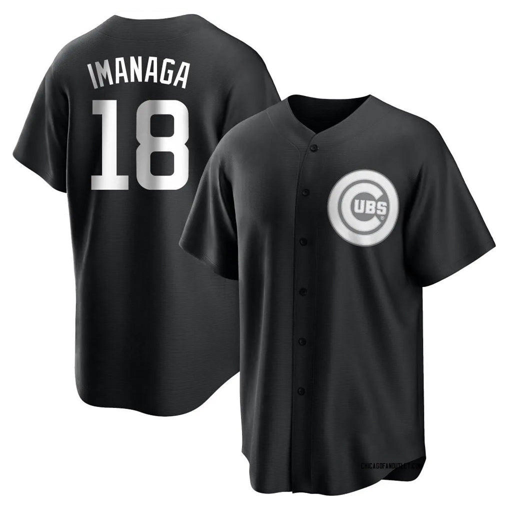 harde C.Cubs #18 Shota Imanaga Player Black Game Stitched Jerseys