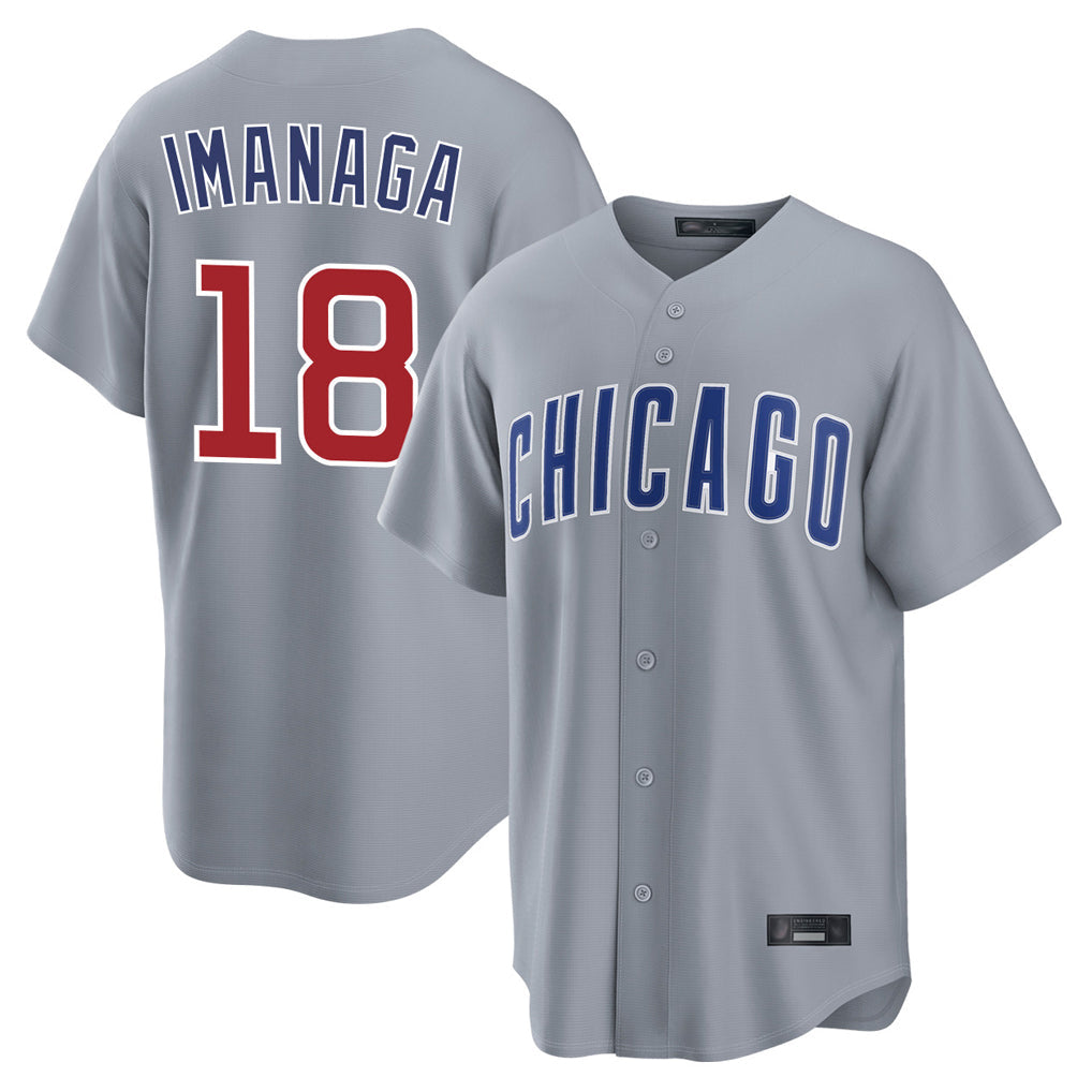 harde C.Cubs #18 Shota Imanaga Player Gray Home Game Stitched Jerseys