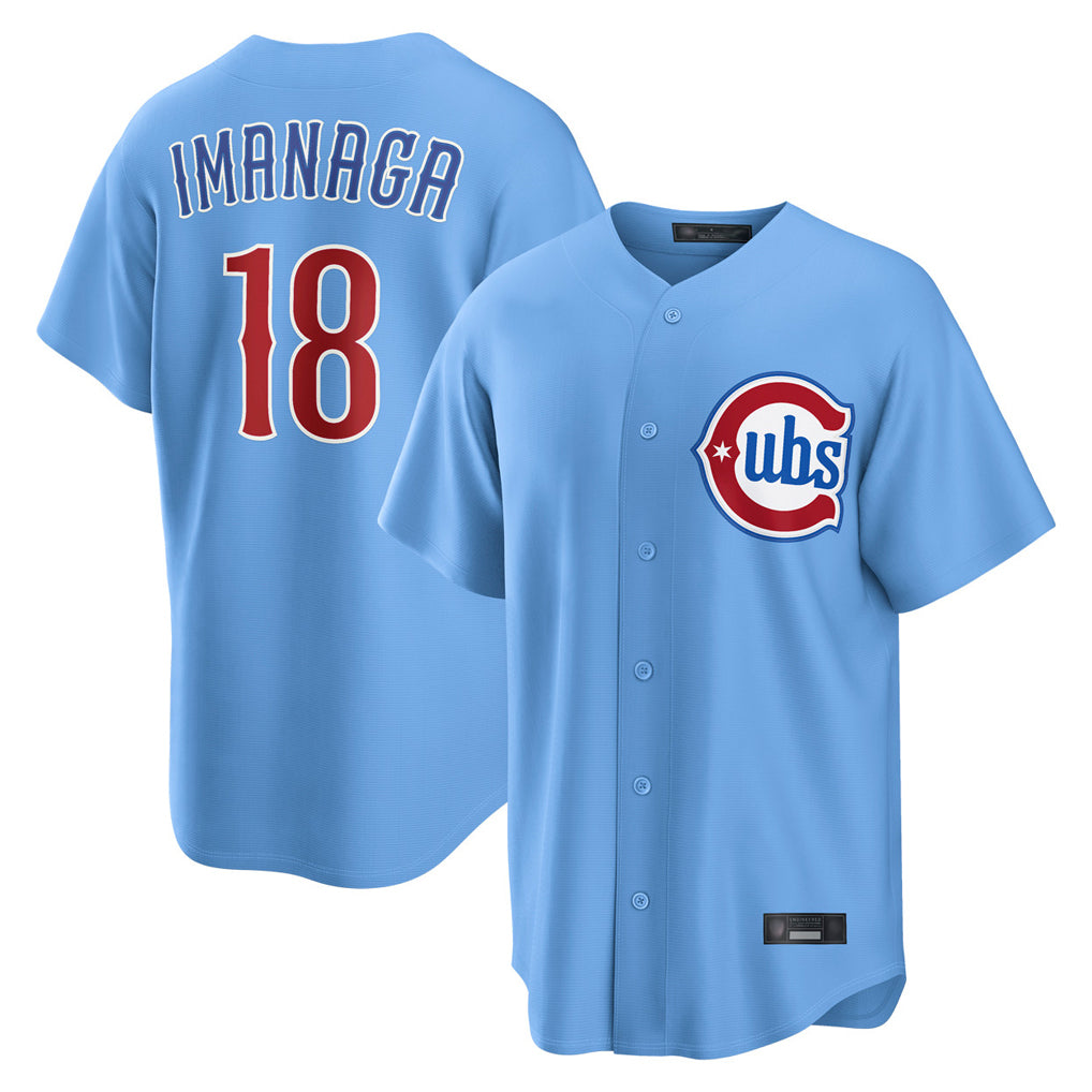 harde C.Cubs #18 Shota Imanaga Player Light Blue Home Game Stitched Jerseys