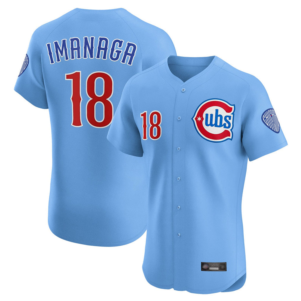 harde C.Cubs #18 Shota Imanaga Player Light Blue Limited Elite Home Stitched Jerseys