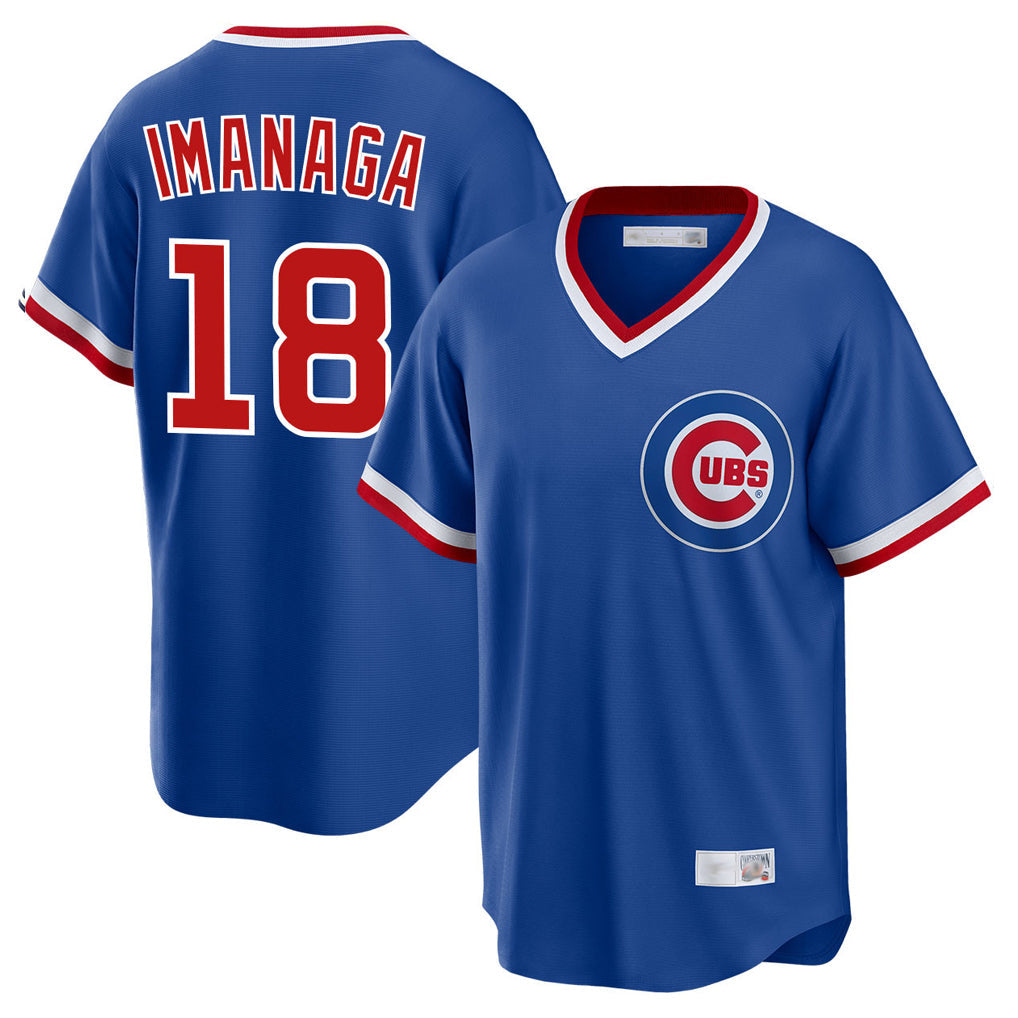 harde C.Cubs #18 Shota Imanaga Player Royal T-shirt Cooperstown Collection Limited Stitched Jerseys