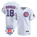 harde C.Cubs #18 Shota Imanaga Player White 150th Anniversary Limited Home Game Stitched Jerseys