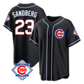 harde C.Cubs #23 Ryne Sandberg Player Black Fashion Out 150th Anniversary Game Stitched Jerseys