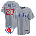 harde C.Cubs #23 Ryne Sandberg Player Gray 150th Anniversary Home Game Stitched Jerseys