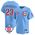 harde C.Cubs #23 Ryne Sandberg Player Light Blue 150th Anniversary Limited Home Stitched Jerseys