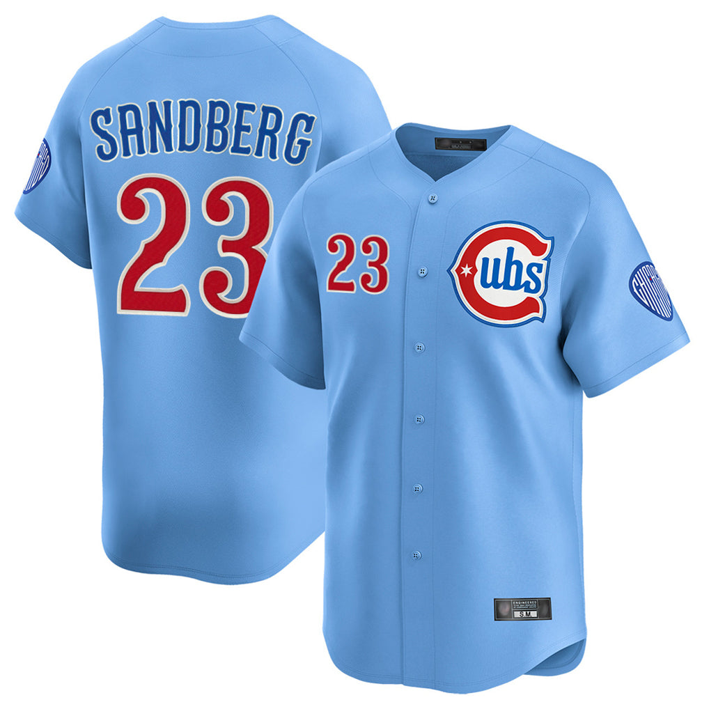 harde C.Cubs #23 Ryne Sandberg Player Light Blue Limited Home Stitched Jerseys