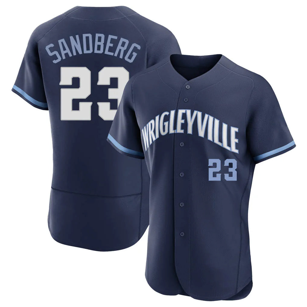 harde C.Cubs #23 Ryne Sandberg Player Navy City Connect Limited Elite Home Stitched Jerseys