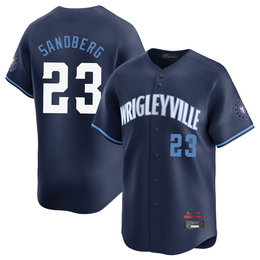 harde C.Cubs #23 Ryne Sandberg Player Navy City Connect Limited Home Stitched Jerseys