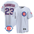 harde C.Cubs #23 Ryne Sandberg Player White 150th Anniversary Home Game Stitched Jerseys