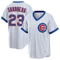 harde C.Cubs #23 Ryne Sandberg Player White T-shirt Cooperstown Collection Limited Stitched Jerseys