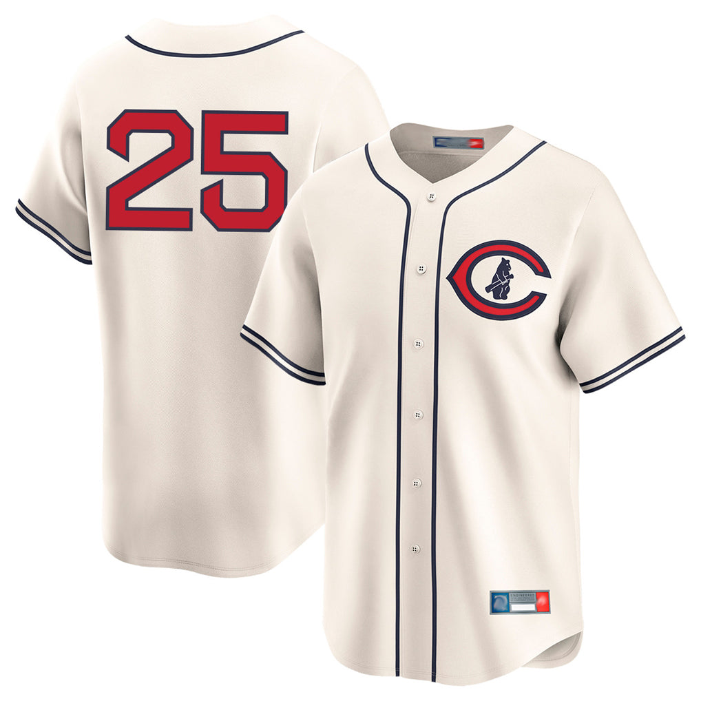 harde C.Cubs #25 Mois¡§|s Ballesteros Player Cream Field of Dreams Limited Home Game Stitched Jerseys