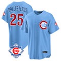 harde C.Cubs #25 Mois¡§|s Ballesteros Player Light Blue 150th Anniversary Home Game Stitched Jerseys