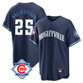 harde C.Cubs #25 Mois¡§|s Ballesteros Player Navy 150th Anniversary City Connect Home Game Stitched Jerseys