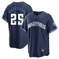 harde C.Cubs #25 Mois¡§|s Ballesteros Player Navy City Connect Home Game Stitched Jerseys