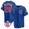 harde C.Cubs #25 Mois¡§|s Ballesteros Player Royal 150th Anniversary Home Game Stitched Jerseys