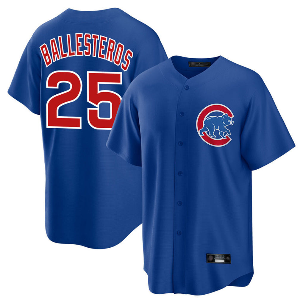 harde C.Cubs #25 Mois¡§|s Ballesteros Player Royal Home Game Stitched Jerseys