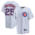 harde C.Cubs #25 Mois¡§|s Ballesteros Player White Game Home Stitched Jerseys