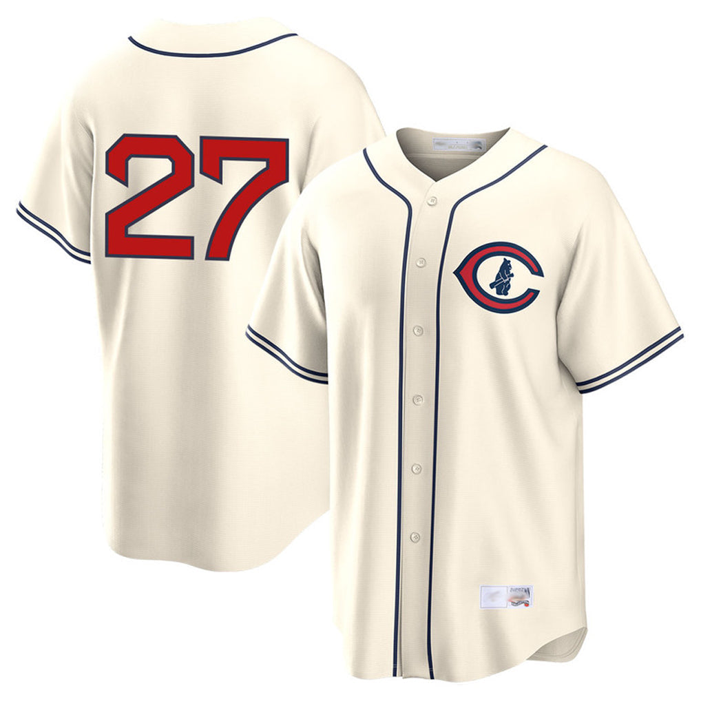 harde C.Cubs #27 Seiya Suzuki Player Cream Field of Dreams Home Game Stitched Jerseys