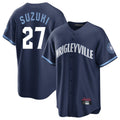harde C.Cubs #27 Seiya Suzuki Player Navy City Connect Home Game Stitched Jerseys
