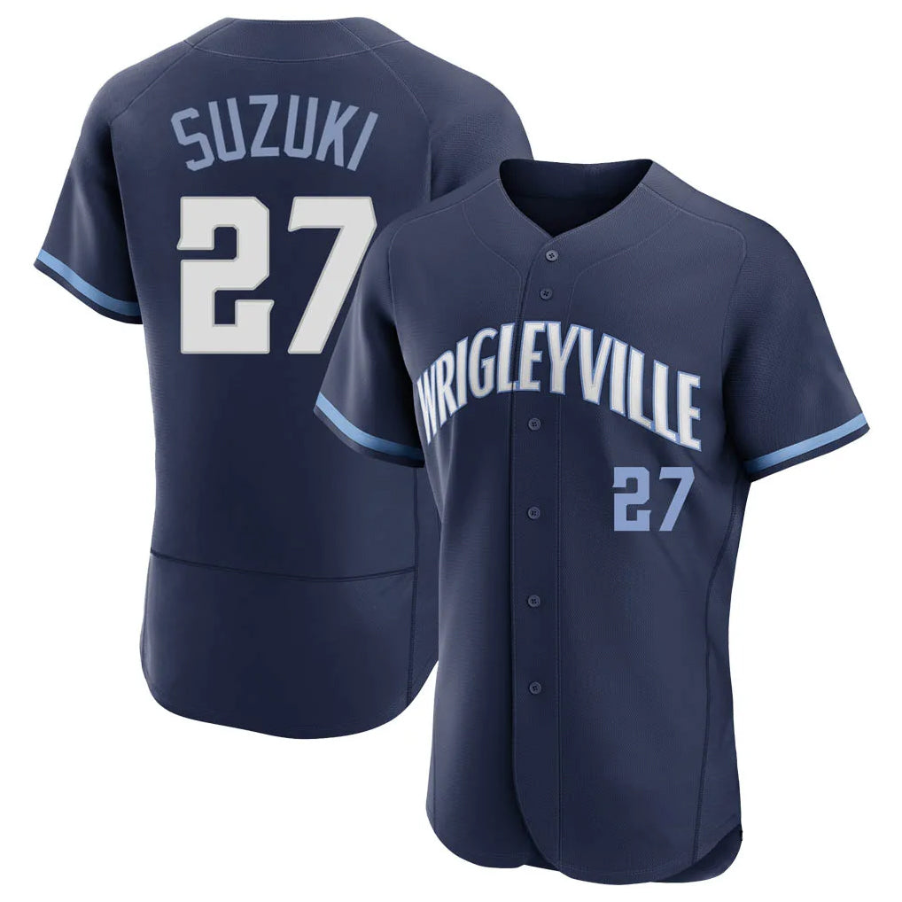 harde C.Cubs #27 Seiya Suzuki Player Navy City Connect Limited Elite Home Stitched Jerseys