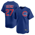 harde C.Cubs #27 Seiya Suzuki Player Royal Limited Home Stitched Jerseys