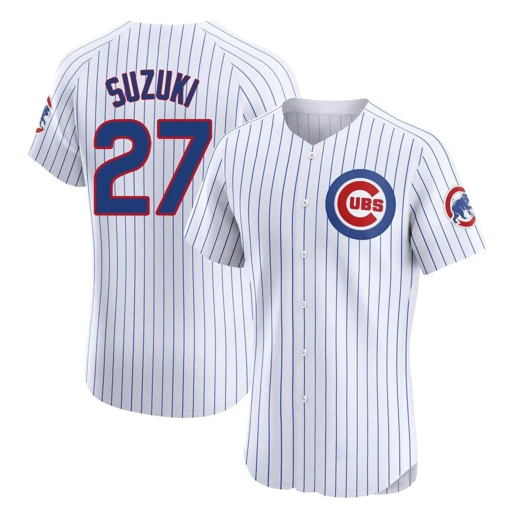 harde C.Cubs #27 Seiya Suzuki Player White Limited Elite Home Game Stitched Jerseys