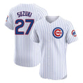 harde C.Cubs #27 Seiya Suzuki Player White Limited Elite Home Game Stitched Jerseys