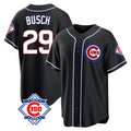 harde C.Cubs #29 Michael Busch Player Black Fashion Out Game Stitched Jerseys