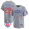 harde C.Cubs #29 Michael Busch Player Gray Road 150th Anniversary Limited Home Stitched Jerseys