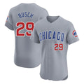 harde C.Cubs #29 Michael Busch Player Gray Road Limited Elite Home Stitched Jerseys
