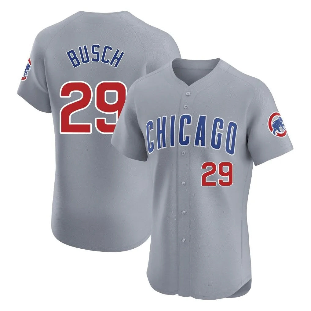 harde C.Cubs #29 Michael Busch Player Gray Road Limited Elite Home Stitched Jerseys