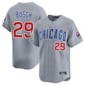 harde C.Cubs #29 Michael Busch Player Gray Road Limited Home Stitched Jerseys