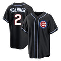harde C.Cubs #2 Nico Hoerner Player Black Fashion Out Game Stitched Jerseys