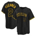 harde C.Cubs #2 Nico Hoerner Player Black Snake Skin City Game Stitched Jerseys