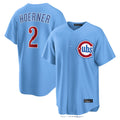 harde C.Cubs #2 Nico Hoerner Player Light Blue Home Game Stitched Jerseys