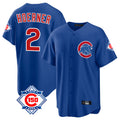 harde C.Cubs #2 Nico Hoerner Player Royal 150th Anniversary Home Game Stitched Jerseys